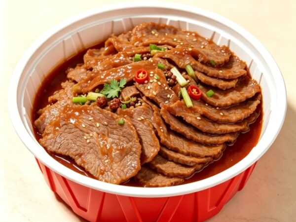 Тушеные говяжьи полоски в соусе 扒肉条